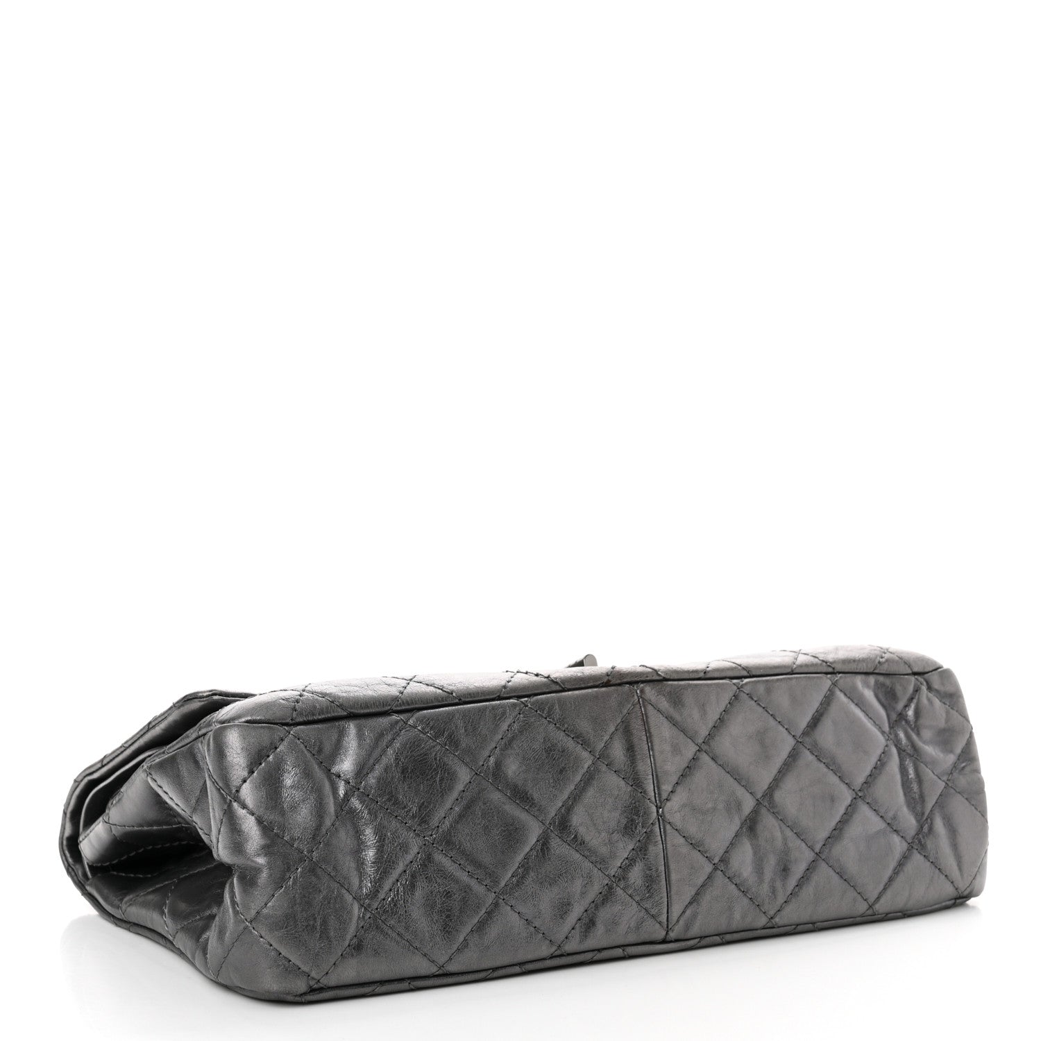 Chanel Metallic Aged Calfskin Quilted 2.55 Reissue 227 Flap Dark Silver 4 of 13