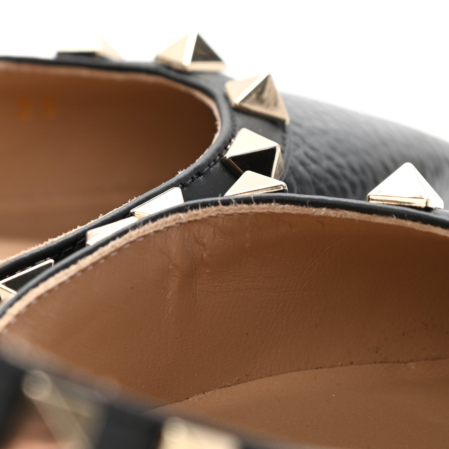 Valentino Garavani Pebbled Calfskin Rockstud Half D'Orsay Slingback 50mm Pumps 35 Black 11 of 14