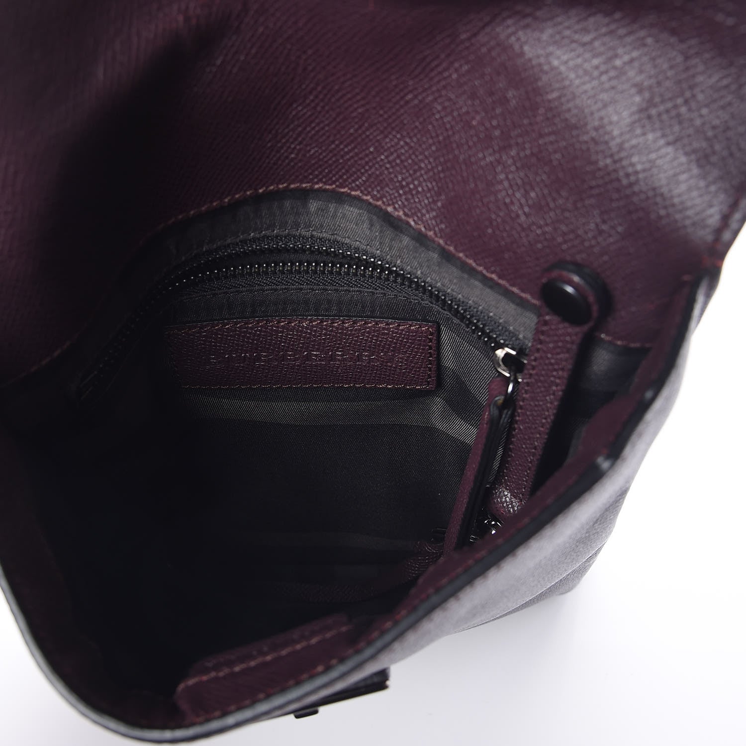 Burberry London Grainy Calfskin Collins Flat Crossbody Bag Deep Claret 5 of 10