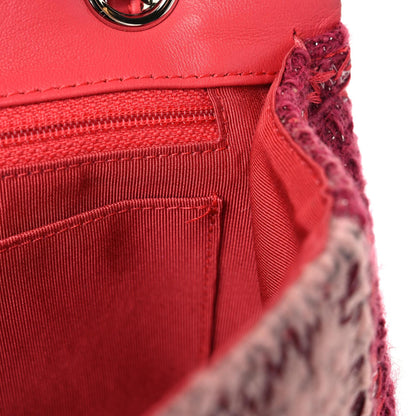 Chanel Tweed Patchwork Jumbo Single Flap Pink 8 of 11