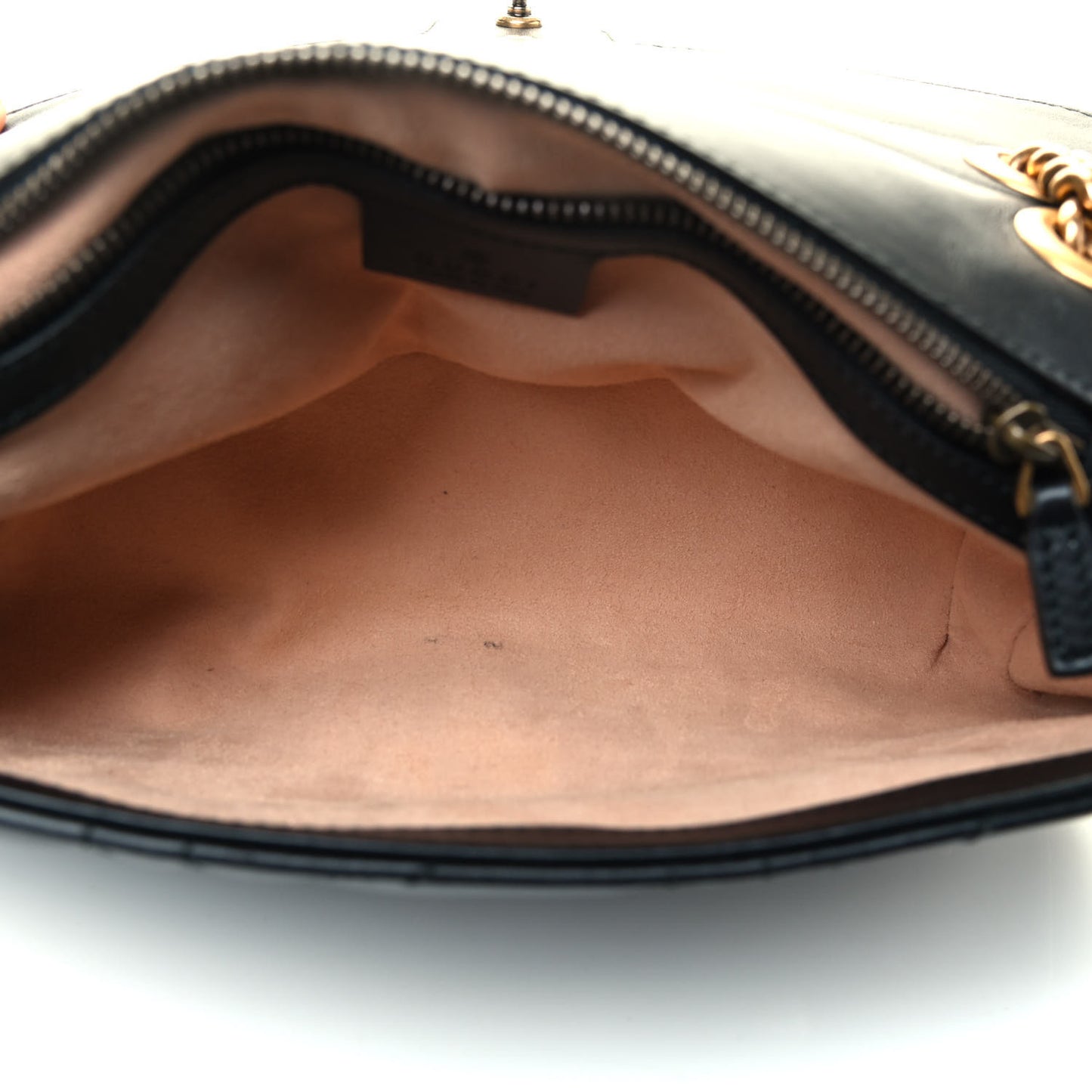 Calfskin Matelasse Studded Small Pearly GG Marmont Shoulder Bag Black