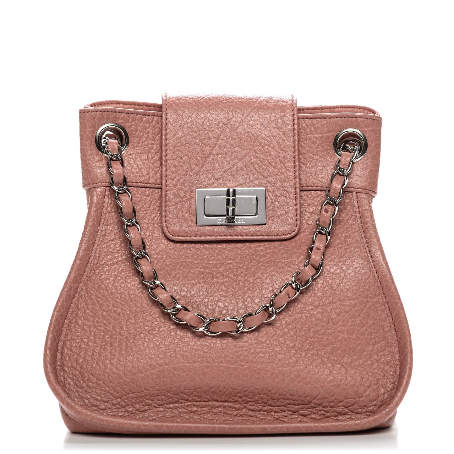 Grained Calfskin Mademoiselle Accordion Flap Pink