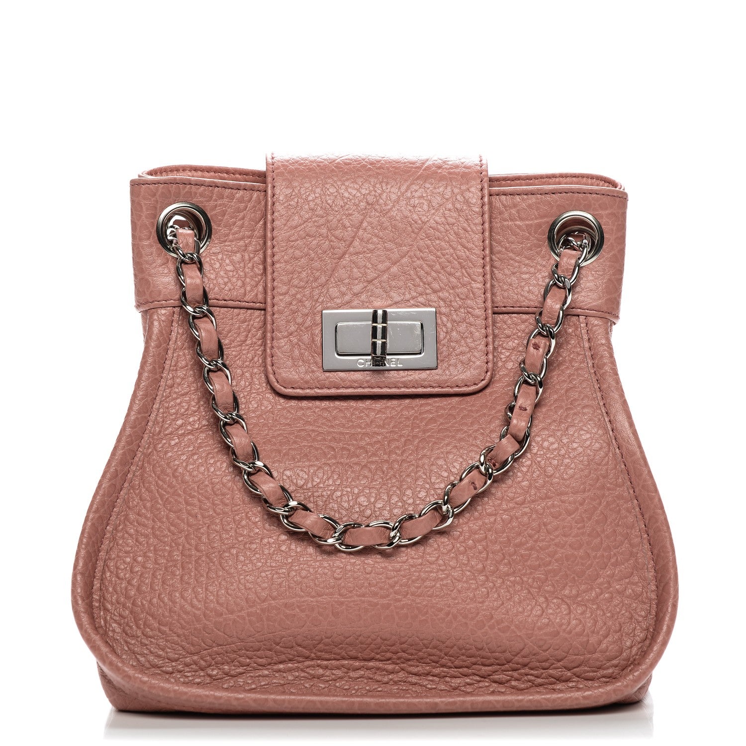 Chanel Grained Calfskin Mademoiselle Accordion Flap Pink 1 of 7