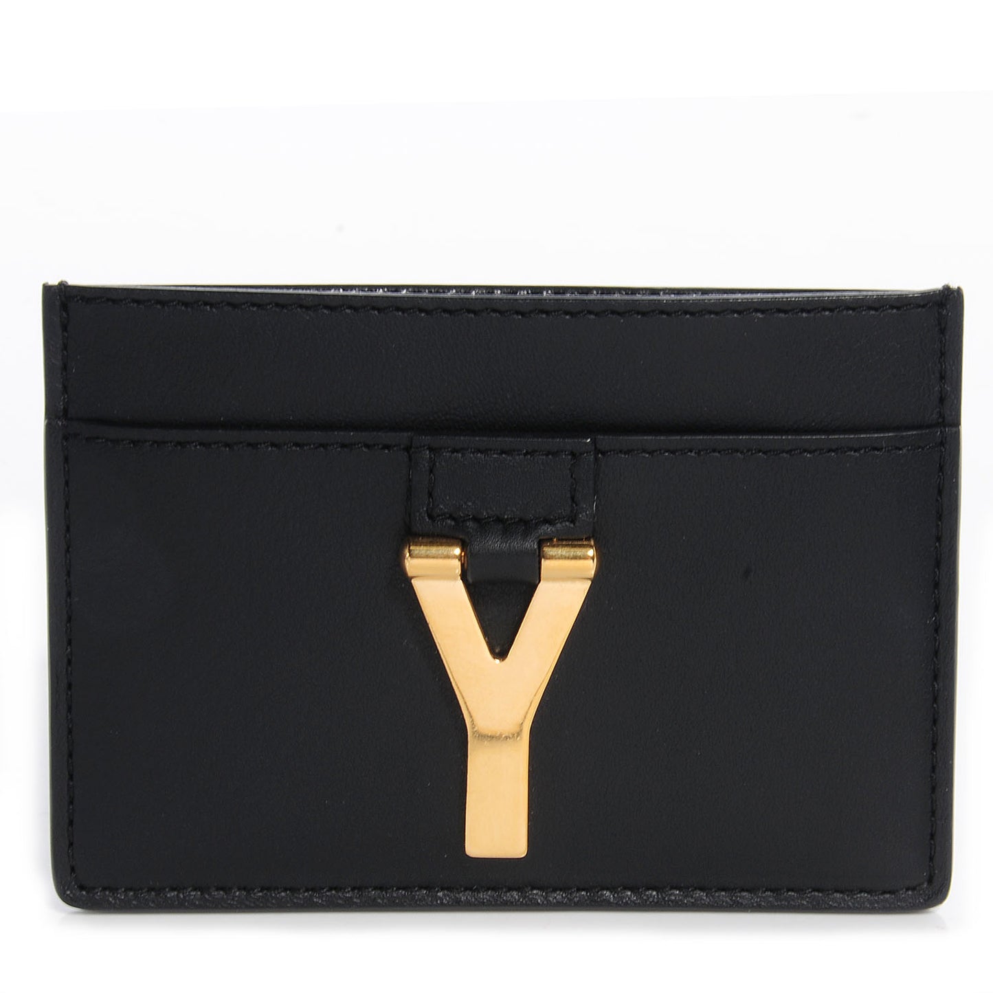 Calfskin Classic Y Card Case Black