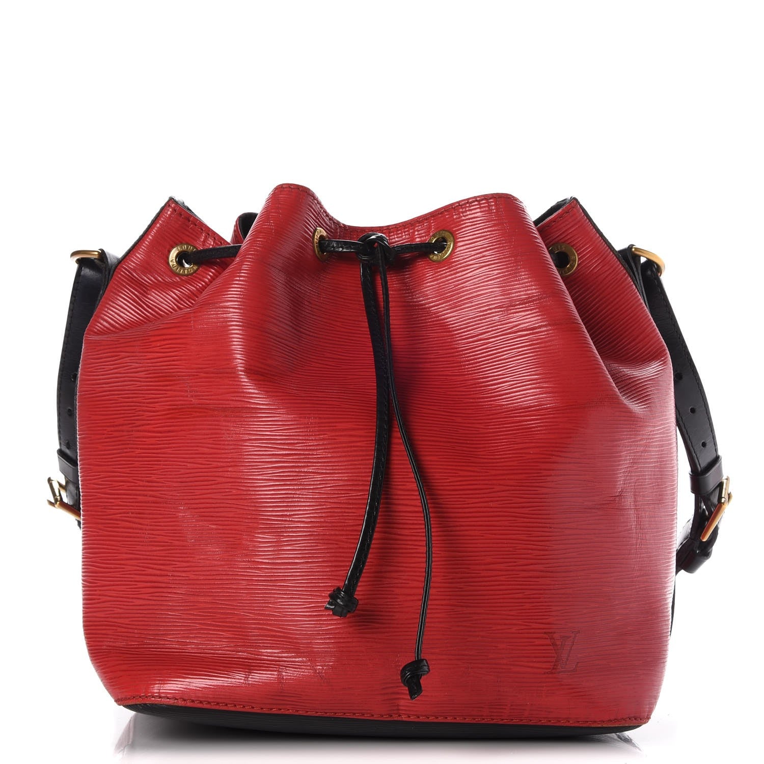 Louis Vuitton Epi Petit Bi-Color Noe Castillan Red Black 1 of 11