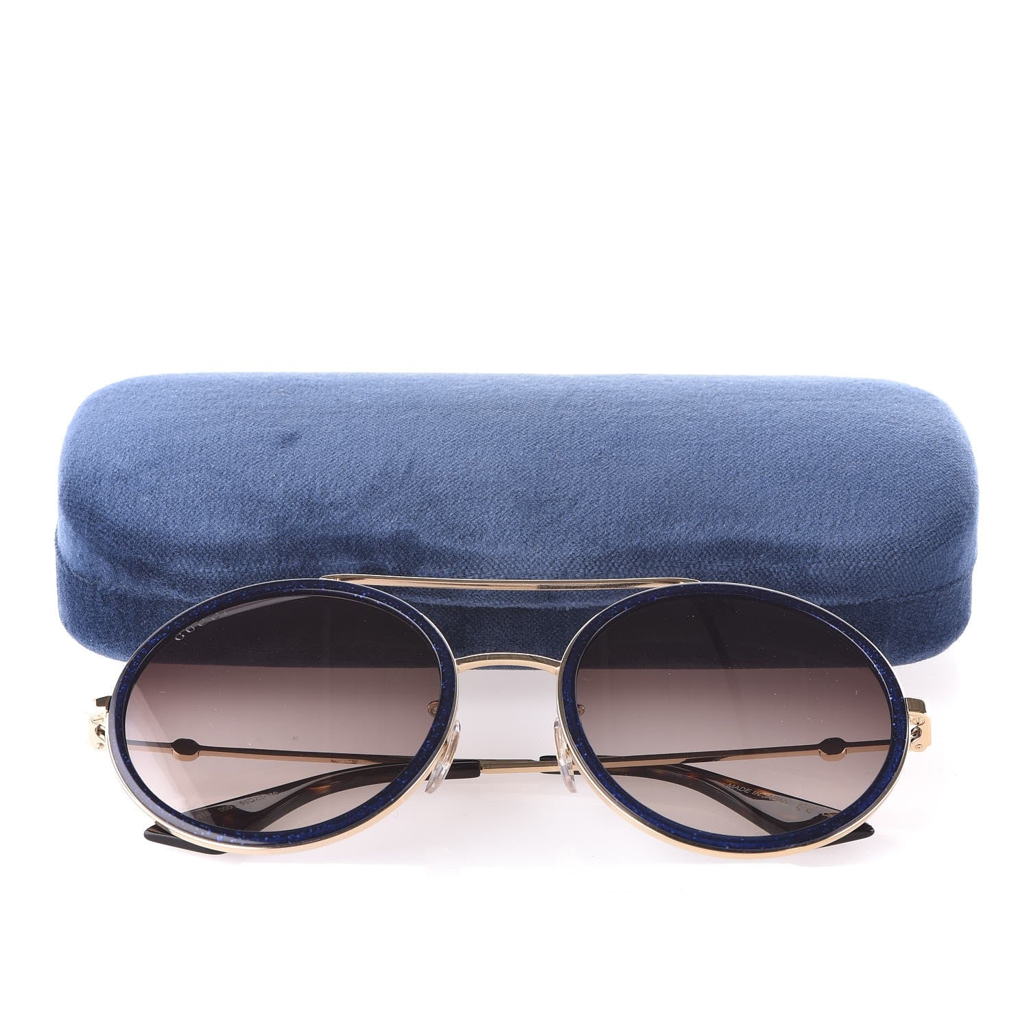 Gucci Round Sunglasses GG 0061S Blue 9 of 9