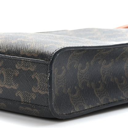 Celine Triomphe Canvas Calfskin Mini Vertical Cabas Tan 7 of 7