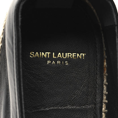 Saint Laurent Lambskin Mens Monogram Espadrilles 40 Black 8 of 8
