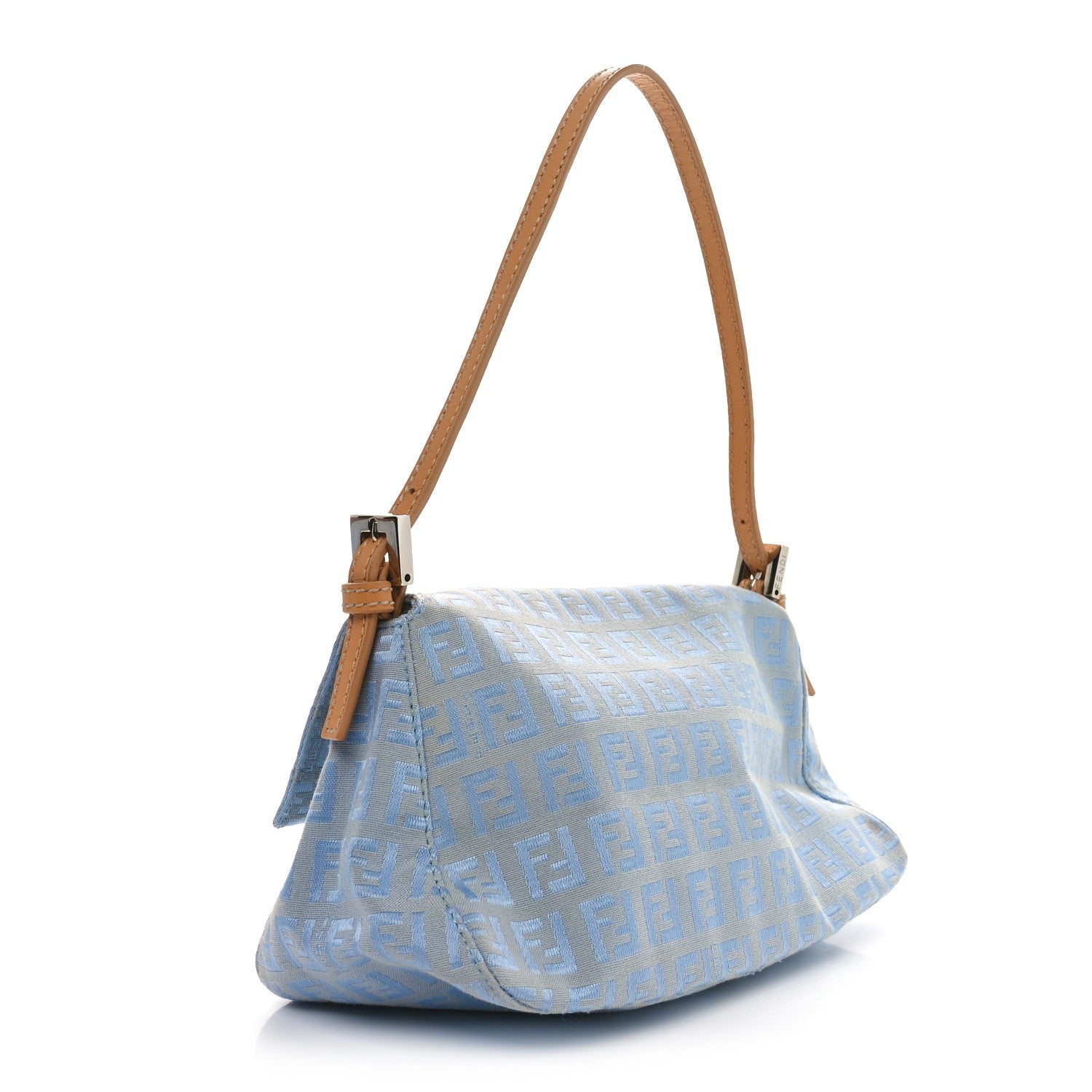 Fendi Zucchino Mini Mama Baguette Blue 3 of 9