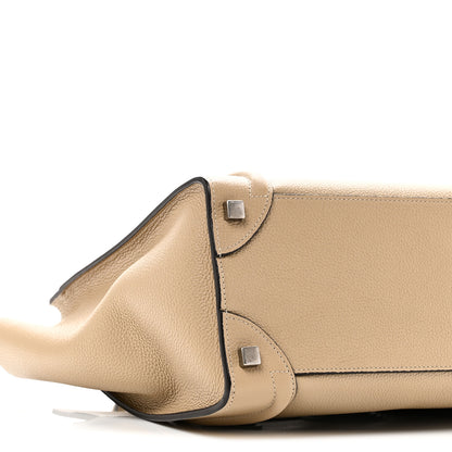 Celine Drummed Calfskin Micro Luggage Dune 8 of 9