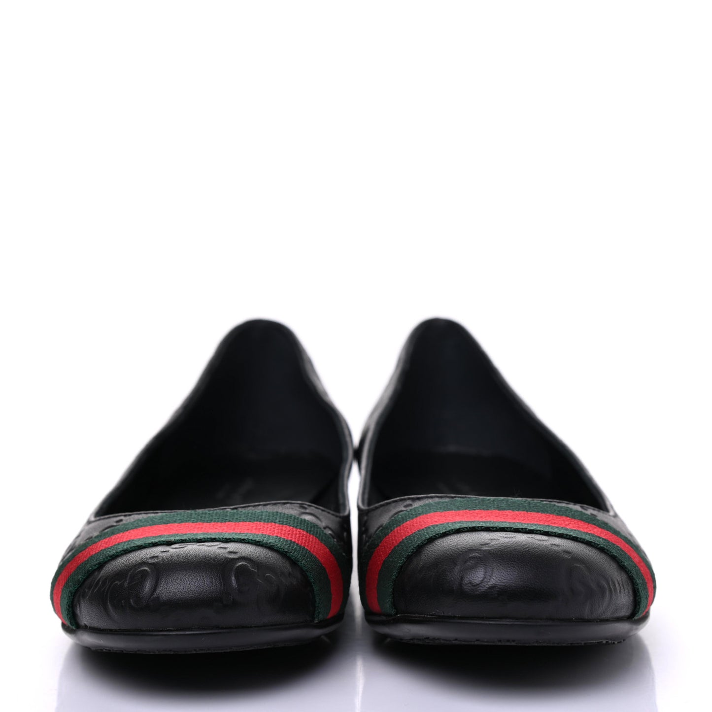 Guccissima Web Flats 37.5 Black