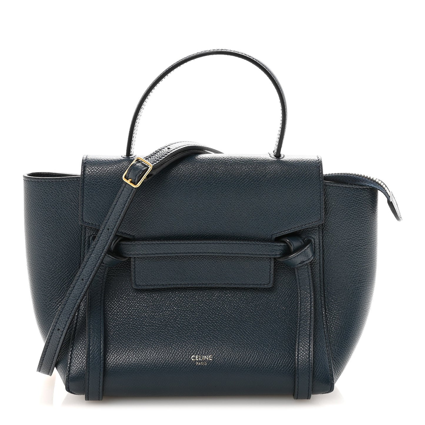 Grained Calfskin Nano Belt Bag Abyss Blue