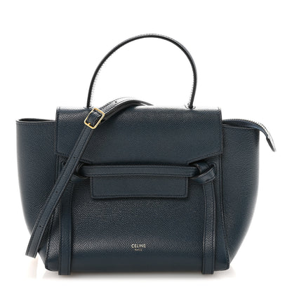 Celine Grained Calfskin Nano Belt Bag Abyss Blue 1 of 10