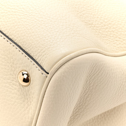 Gucci Pebbled Calfskin Medium Bamboo Shopper Tote Off White 12 of 12
