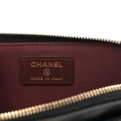 Chanel Caviar Quilted CC Zip Around Card Holder Black 6 of 7