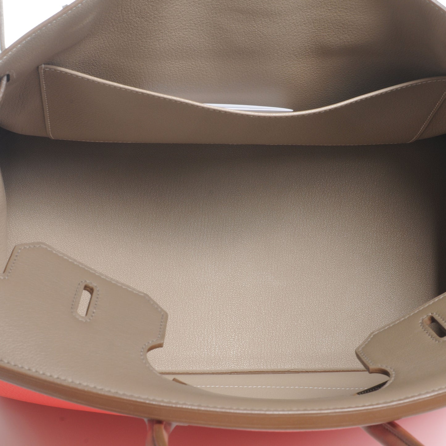 Togo Tadelakt Swift Casaque Tri-Color Birkin 35 Rose Jaipur Argile Etoupe