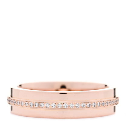 Tiffany 18K Rose Gold Diamond Narrow T Two Ring 48 4.5 3 of 6