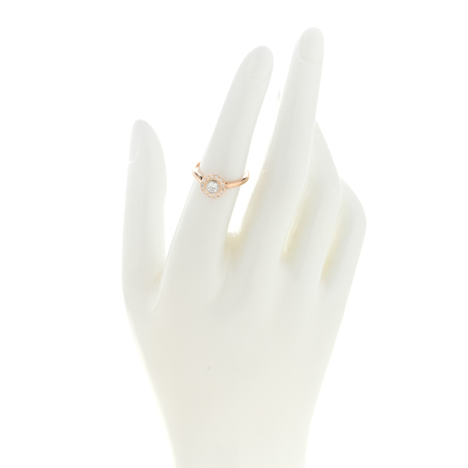 Tiffany 18K Rose Gold Platinum Diamond Round Enchant Flower Ring 51 5.75 2 of 5