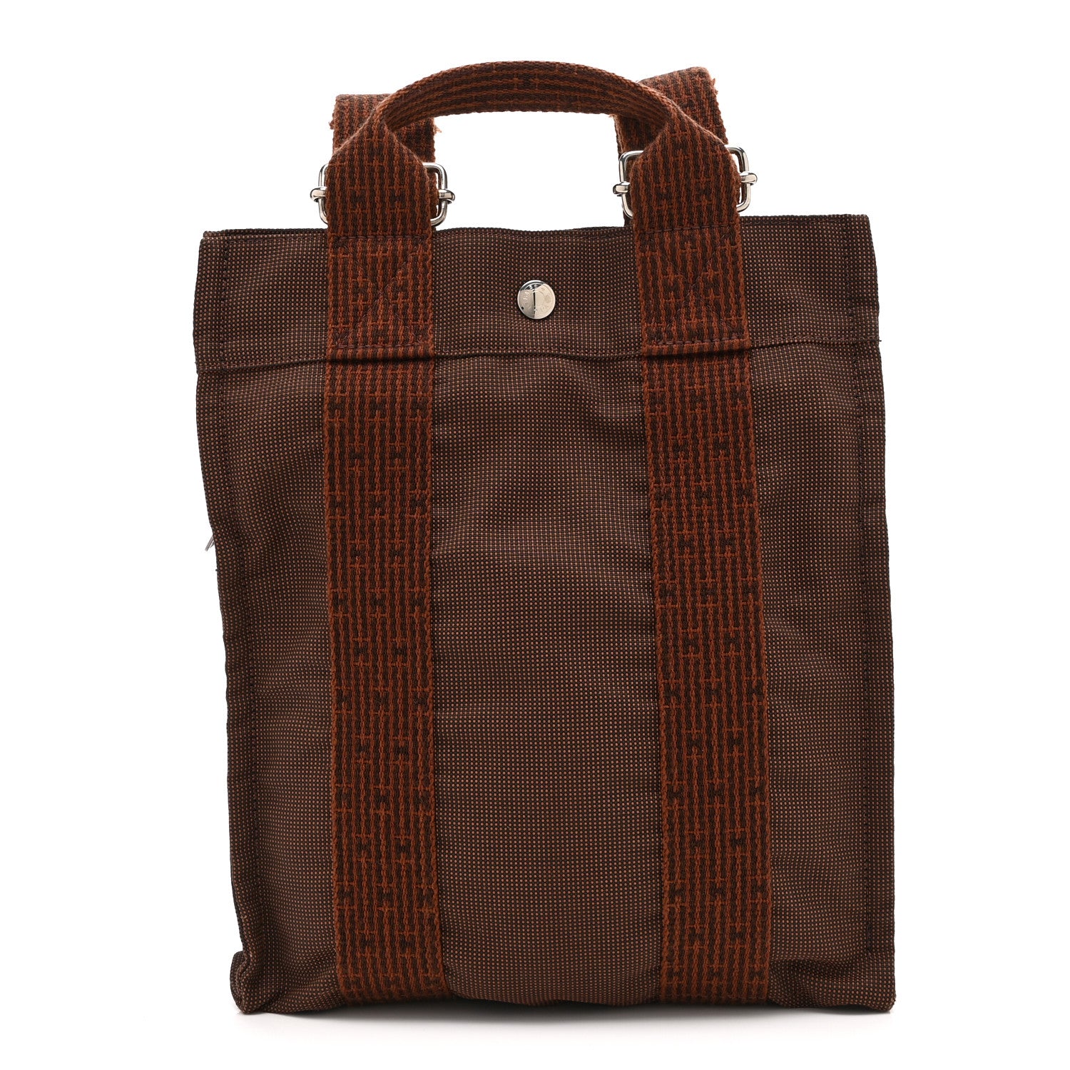 Hermes Canvas Herline Backpack Brown 1 of 9