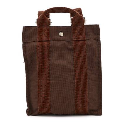 Hermes Canvas Herline Backpack Brown 1 of 9