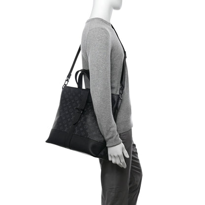 Louis Vuitton Monogram Eclipse Saumur Tote Black 3 of 11