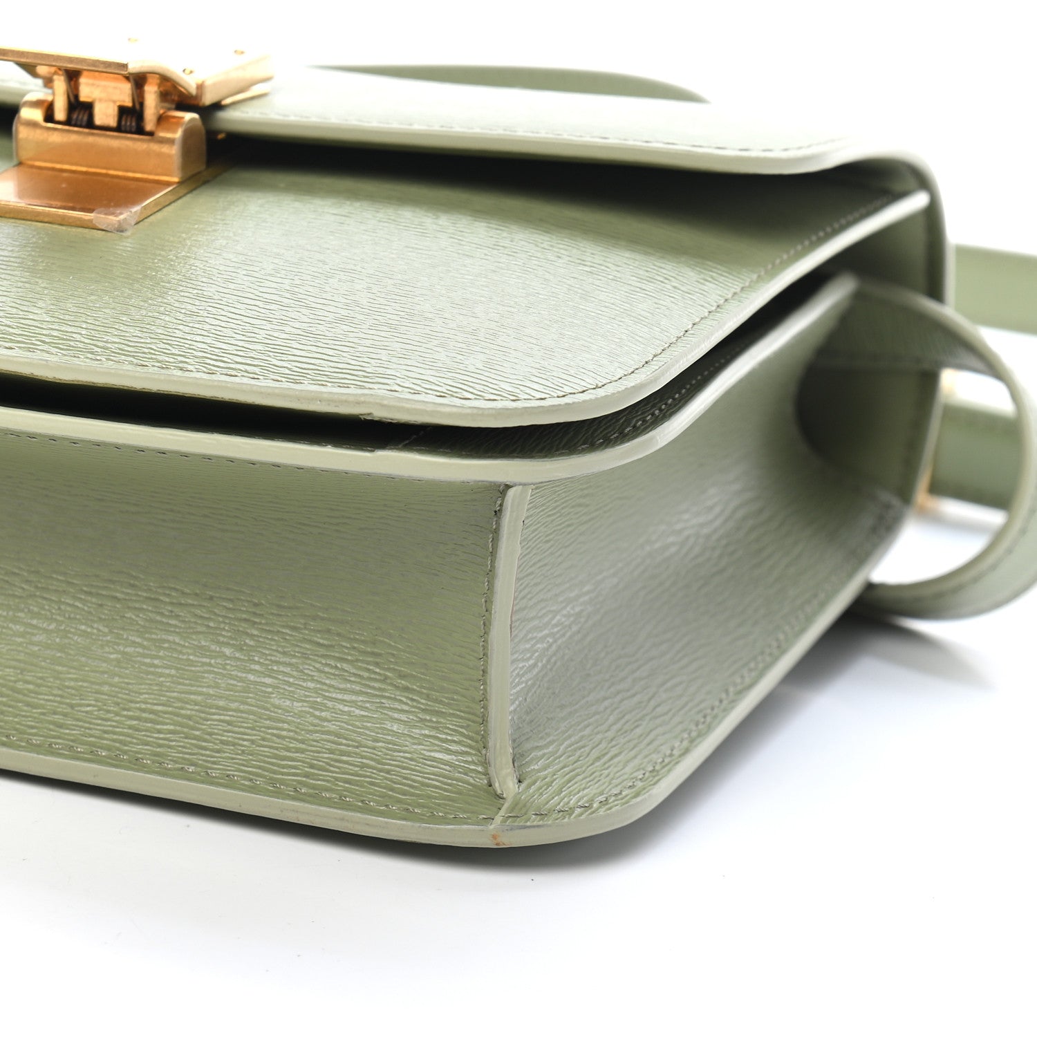 Celine Liege Calfskin Teen Classic Box Flap Bag Sage 9 of 9