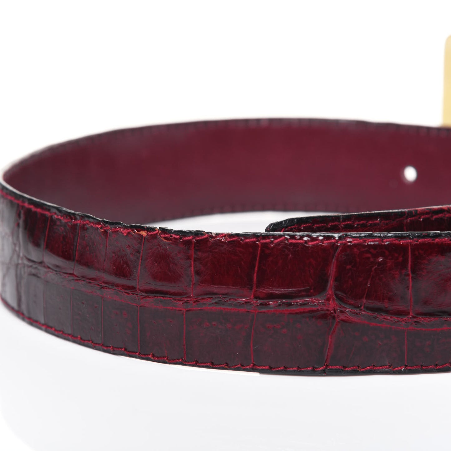 Crocodile Belt 75 30 Burgundy