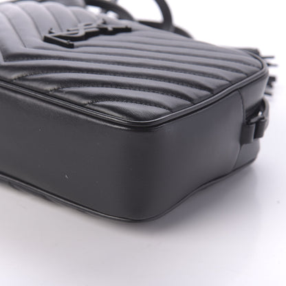 Saint Laurent Calfskin Matelasse Monogram Lou Camera Bag Black 7 of 9