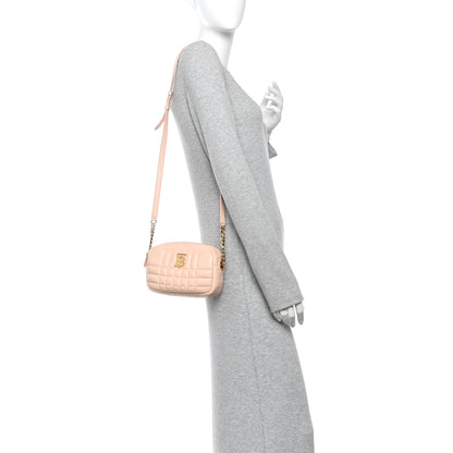 Burberry Lambskin Quilted Mini Lola Camera Bag Peach 2 of 11