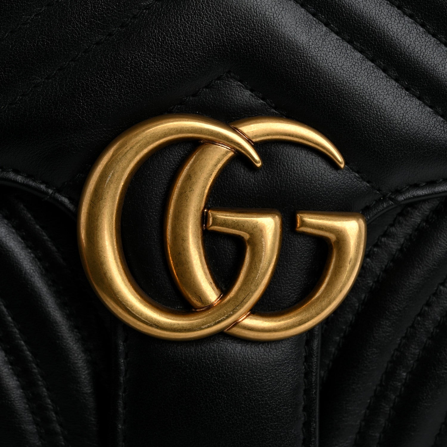 Gucci Calfskin Matelasse GG Marmont Clutch Black 8 of 8