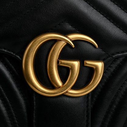Gucci Calfskin Matelasse GG Marmont Clutch Black 8 of 8