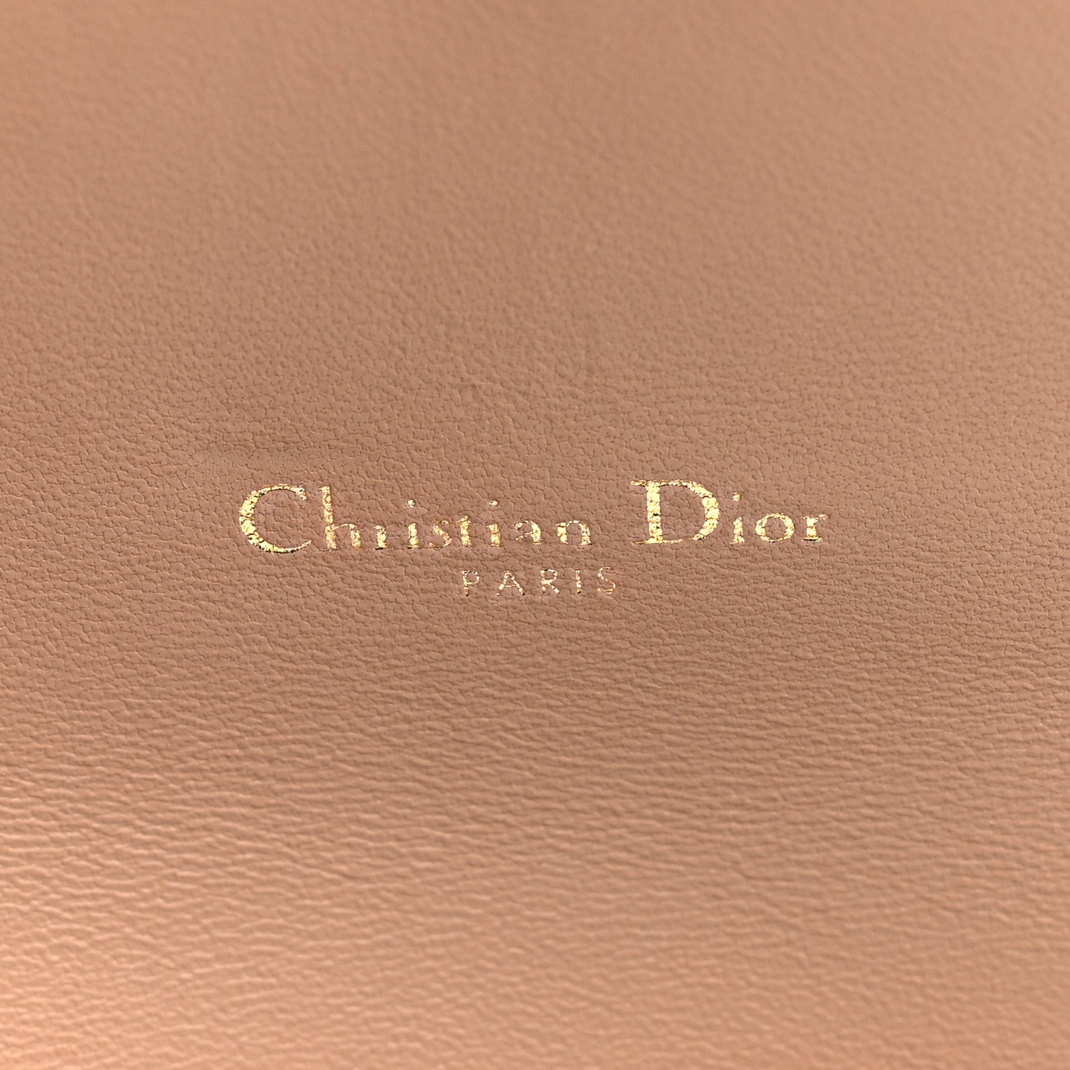 Christian Dior Grained Calfskin Saddle Chain Wallet Pouch Beige Taupe 7 of 10