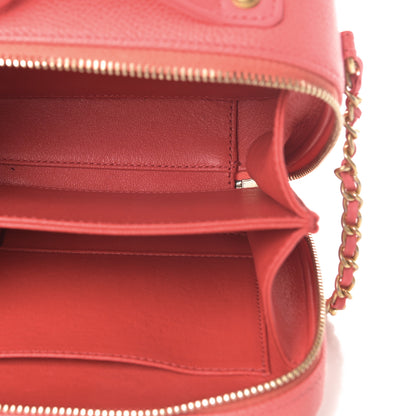 Chanel Caviar Quilted Small CC Filigree Vanity Case Coral 5 of 12