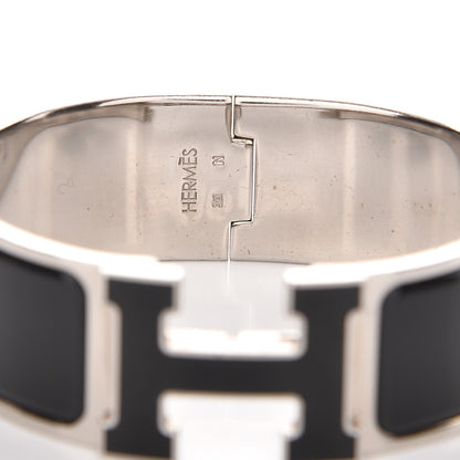 Hermes Enamel Wide Clic Clac H Bracelet PM Black 3 of 4