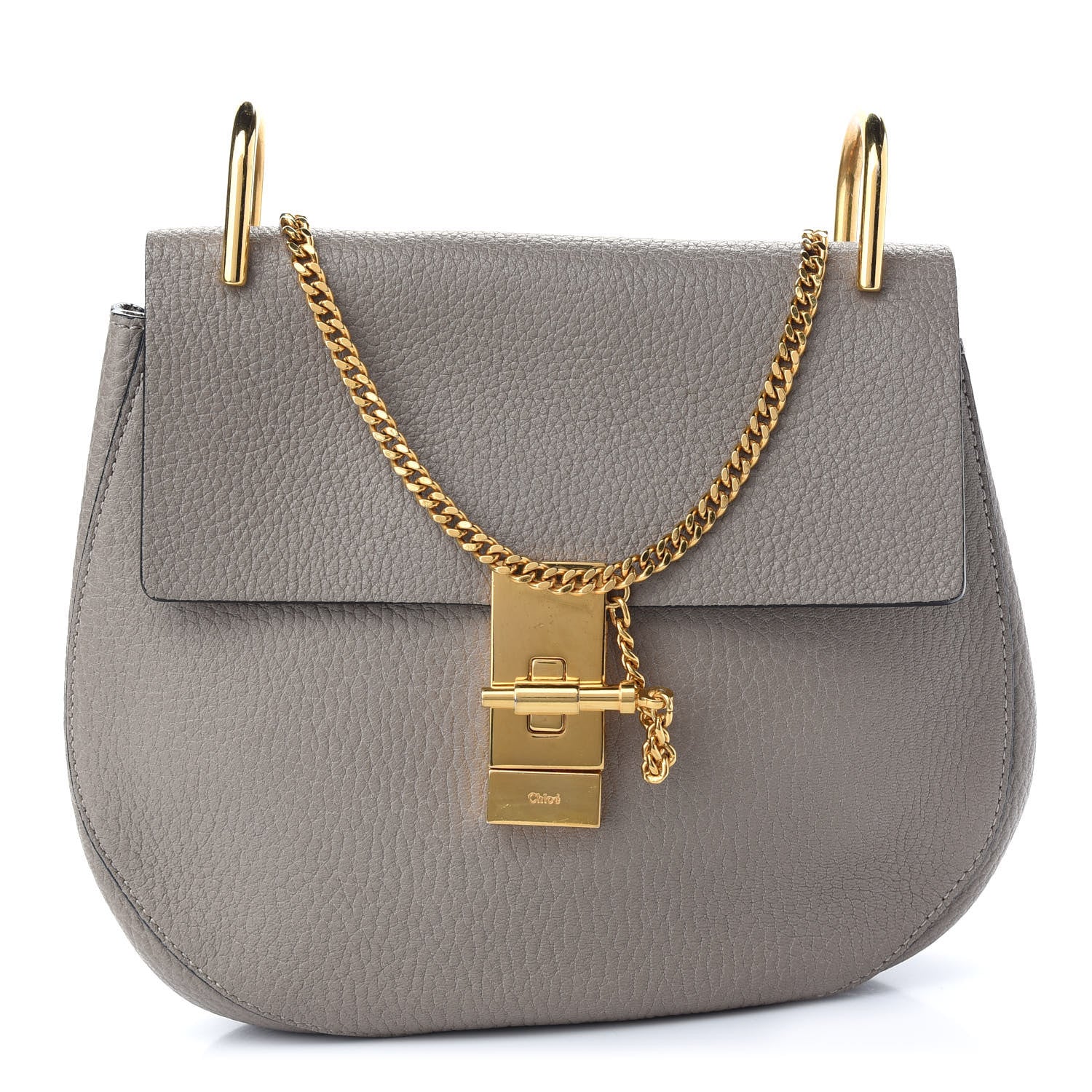 Chloe Grained Lambskin Drew Shoulder Bag Motty Grey 1 of 8