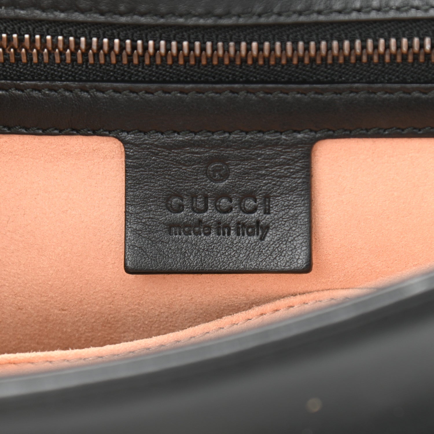 Gucci Calfskin Matelasse Small GG Marmont Top Handle Shoulder Bag Black 6 of 10