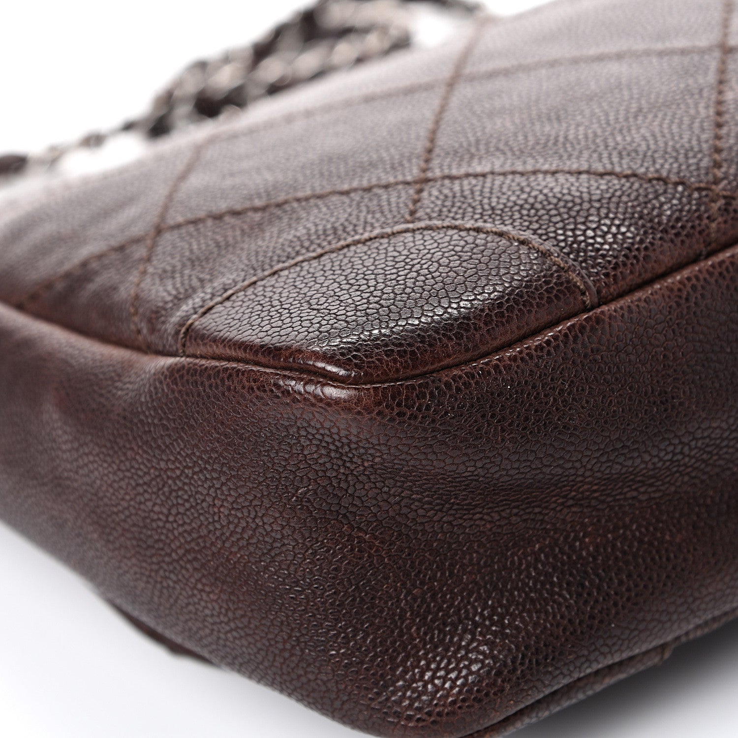 Chanel Caviar Outdoor Ligne Flap Dark Brown 11 of 15