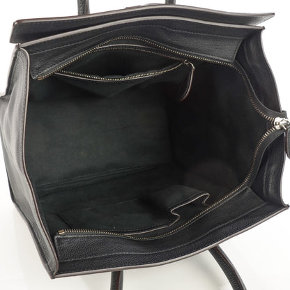 Celine Drummed Calfskin Mini Luggage Black 5 of 8