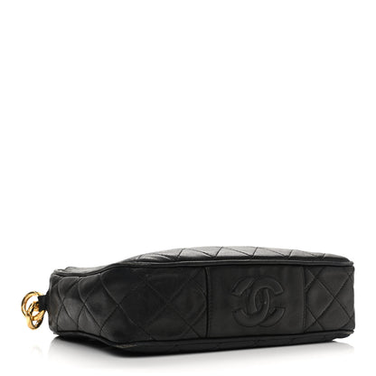 Chanel Lambskin Quilted CC Tassel Camera Case Black 4 of 15