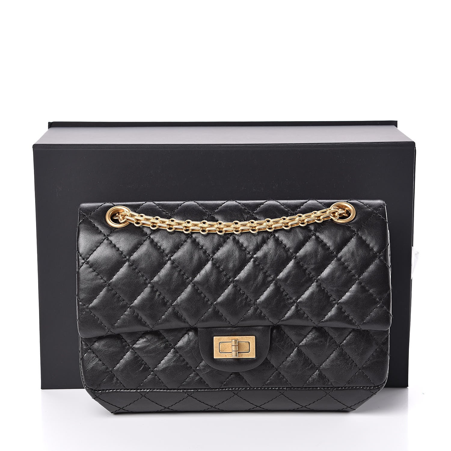 Chanel Aged Calfskin Quilted 2.55 Reissue 225 Flap Black 12 of 12