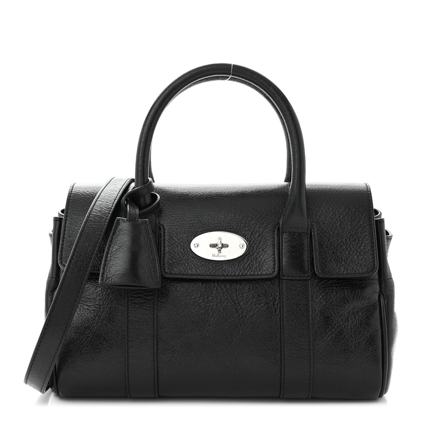Soft Shine Calfskin Small Bayswater Black