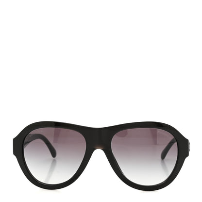 Chanel Acetate Strass Pilot Sunglasses 5467-B Black 2 of 8