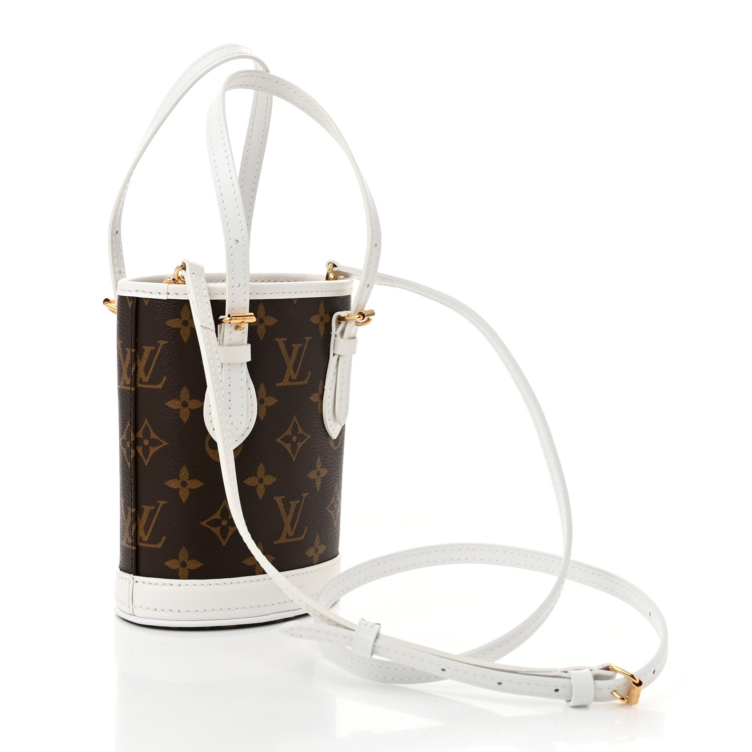 Louis Vuitton Monogram LV Match Nano Bucket Bag White 4 of 12