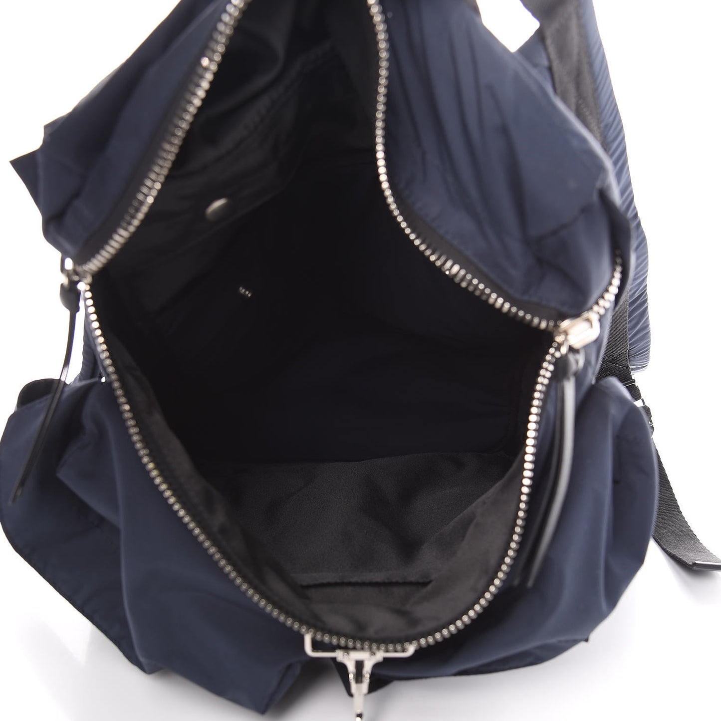Nylon Flat Backpack Navy