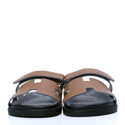 Hermes Calfskin Womens Chypre Sandals 40 Gold 2 of 4