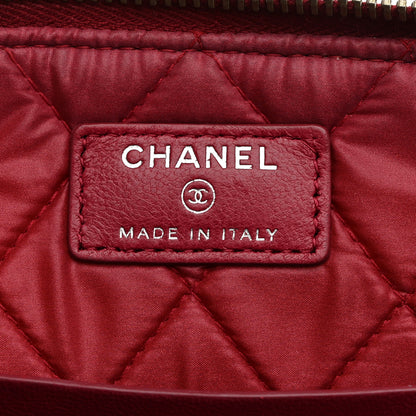 Chanel Calfskin Quilted Medium Slide Pouch Red 6 of 8