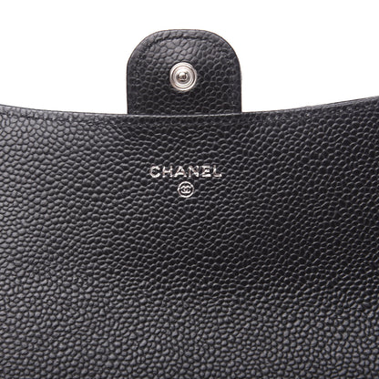 Chanel Caviar Quilted Large Gusset Flap Wallet Black 5 of 8