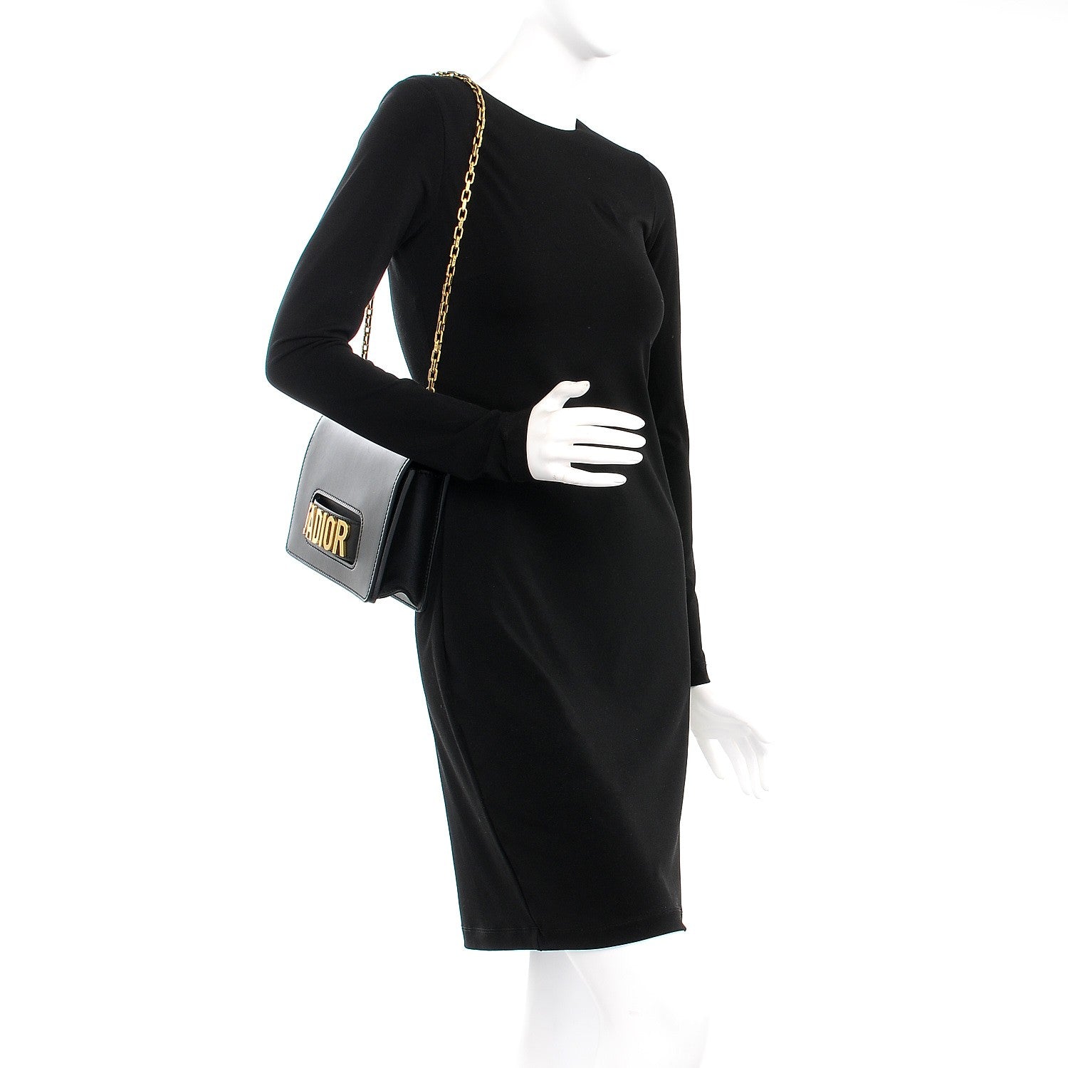 Christian Dior Calfskin J'Adior Chain Flap Bag Black 2 of 6