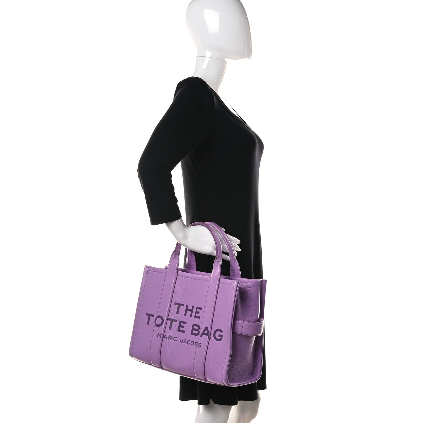 Grained Calfskin Medium The Tote Bag Regal Orchid