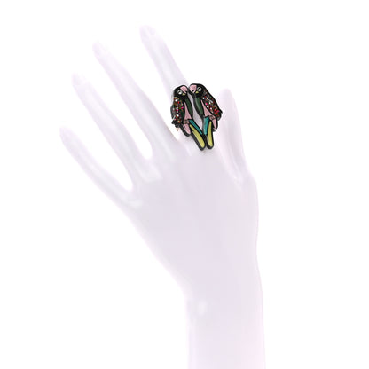 Chanel Resin Parrot CC Ring 52 6 Multicolor 2 of 4